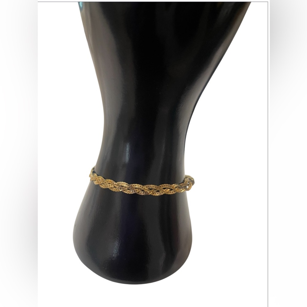 Sale‼️Christian Dior Authentic Gold Plated Braided Bracelet- Preowned - Picture 3 of 10